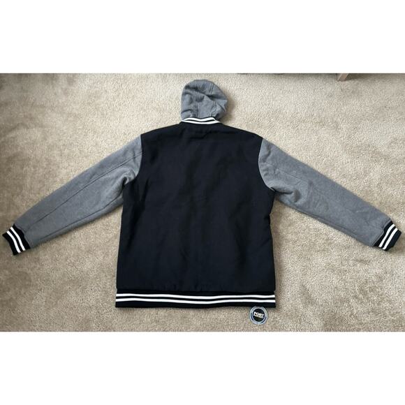 Sport-Tek Auto Show Port Pocket Men's Rancid Jacket Hooded Size XL Grey Black - Picture 2 of 9